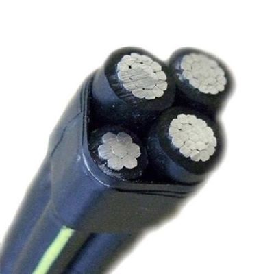 एरियल बंडल XLPE अछूता एल्यूमीनियम केबल 4 कोर 16mm 35mm 95mm कम वोल्टेज के लिए